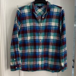 J crew flannel shirt, sz 12